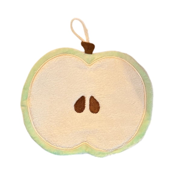 Toalla de mano suave, absorbente, lavable, con forma de fruta, decorativa, de coral, gruesa Verde