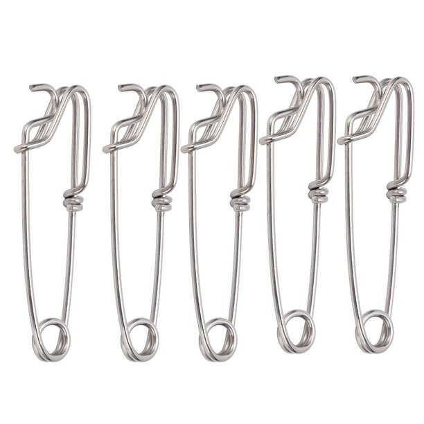 Estink Long Line Clips Snap Swivel, Polished Closed Eye Fishing Clips Snap 5pcs Lightweight Stainless Steel For Surf Fishing 3.5cmx125mm,3.0cmx110mm,2