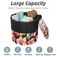 thumbnail image 2 of PhooArto Large Barrel Drawstring Makeup Bag, Musical with Melody and Flower Travel Cosmetic Bag Portable Make Up Organizer Bag, 2 of 6