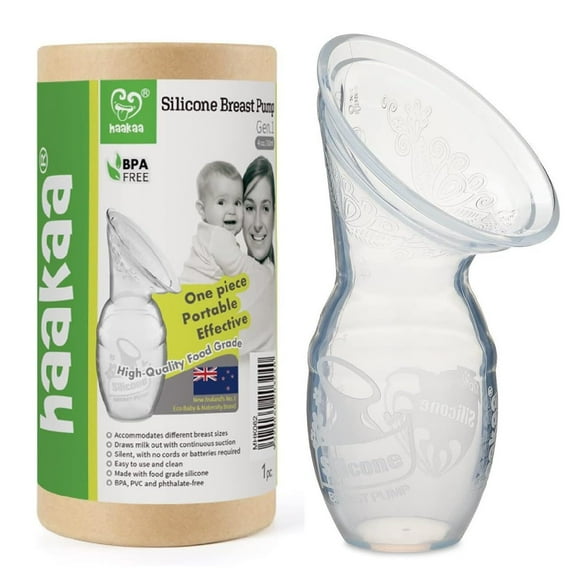Extractor de leche manual de silicona Haakaa, 120 ml, 100% apto para uso alimentario