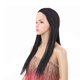 thumbnail image 2 of Jumpingount Peluca negra natural de fibra resistente al calor trenzada larga para mujer Pelo falso casual sin cola Cuidado del cabello, 2 of 5