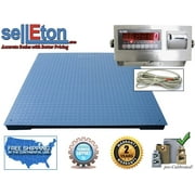 Heavy Duty Industrial Floor scale 7 x 7 / 84 10,000 lbs x 1 lb + printer