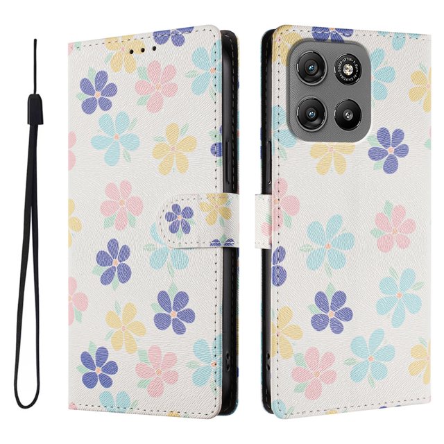 FOXDOCK Funda Tipo Cartera para Motorola Moto G67 Power/G57 Power con Soporte y Correa – Diseño de Patrones Lindos