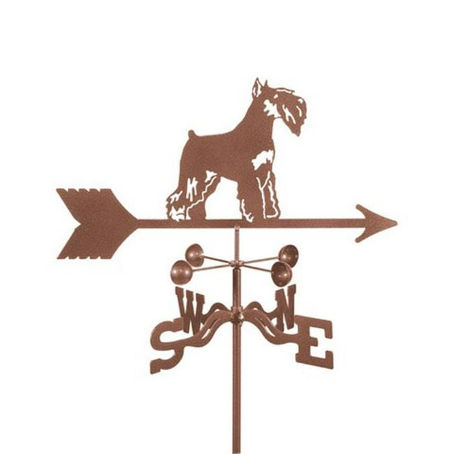 EZ Vane EZ1417-PT Schnauzer Dog Weathervane with Post Mount