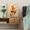 thumbnail image 5 of Golden Horse Running Oil Painting Canvas Print Wall Art for Living Room Office Study, 5 of 8
