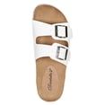 thumbnail image 4 of New Women Breckelles Fannie-01 Leatherette Double Buckle Footbed Flat Sandal, 4 of 5