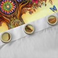 thumbnail image 4 of Homewish Colorful Nature Tree Blackout Curtains,Romantic Butterflies Floral Curtains Pack of 2 (42x84 Each),Yellow Green, 4 of 6