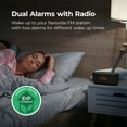 thumbnail image 2 of i-box Dawn Bedside Alarm Clock Radio with Bluetooth Speaker, Wireless Charger, LED Display, Black, 2 of 5