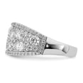 thumbnail image 4 of Finest Gold Sterling Silver Rhodium-Plated Pave CZ Ring - Size 8, 4 of 5