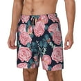 thumbnail image 2 of Uemuo Rose Flowers Pattern Mens Swim Trunks Quick Dry Board Shorts with Mesh Lining, Stretch Beach Shorts Quick Dry No-Chafing Board Shorts-Small, 2 of 9