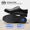 thumbnail image 4 of Bruno Marc Men's Classic Leather Dress Shoes Comfort Oxfords Business Formal Lace Up Shoes, 4 of 7