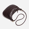thumbnail image 3 of Bolso de hombro elegante tejido con monedero, bolso de mano con forma de media luna para mujer, 3 of 9