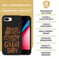 thumbnail image 7 of Case Yard Wooden Case for iPhone-8-Plus Soft TPU Silicone cover Slim Fit Shockproof Wood Protective Phone Cover for Girls Boys Men and Women Supports Wireless Charging Miami Beach Great Day Design, 7 of 7