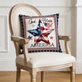 thumbnail image 4 of Funda de almohada patriótica para sofá cama – Funda de cojín decorativa con la bandera estadounidense y funda de almohada con estampado de estrellas, tela de lino, cremallera oculta, lavable,, 4 of 6