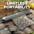 thumbnail image 3 of EconoHome Cordless Food Vacuum Sealer Machine - Rechargeable & Portable Sous Vide Vacuum Sealer with Built-In Cutter - Seals in 10 Seconds - 11.8" Width with 3 Sealing Modes & 1 Bag Roll 77" x 11", 3 of 9