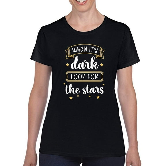 Look For The Stars T-Shirt Women -Smartprints Designs, Female XX-Large