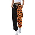 thumbnail image 4 of Orange Wide Leg Lounge Pants Baggy Funny Sweatpants Fall Lounge Joggers for Teen XL, 4 of 9