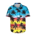 thumbnail image 4 of DJDLJWCJ Button Down Shirts for Men, Short Sleeve Men Hawaiian Shirts polo T Shirts Summer Beach Shirts Blue S, 4 of 5