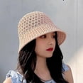 thumbnail image 3 of Handmade Crochet Floppy Top Summer Hats Collapsible Dome Bucket Hat, 3 of 4