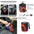 thumbnail image 4 of Xixirimido Fire Wolf Galaxy Car Front Seat Covers 12Pcs Set with Steering Wheel &Seat Belt Cover Car Trash Can Armrest Cover Air Vent Bag Rear View Mirror Cover Cup Coasters Kychain, 4 of 7