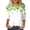 R, variant on Aayomet St Patrick's Day Y2k Tops Women Ruffle Short Sleeve V Neck Oversized Shirt Tunic Tops,L XL