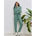 thumbnail image 5 of Ekouaer Womens Pajamas Set Long Sleeve Loungewear Soft Lounge Set Joggers with Pockets, 5 of 7