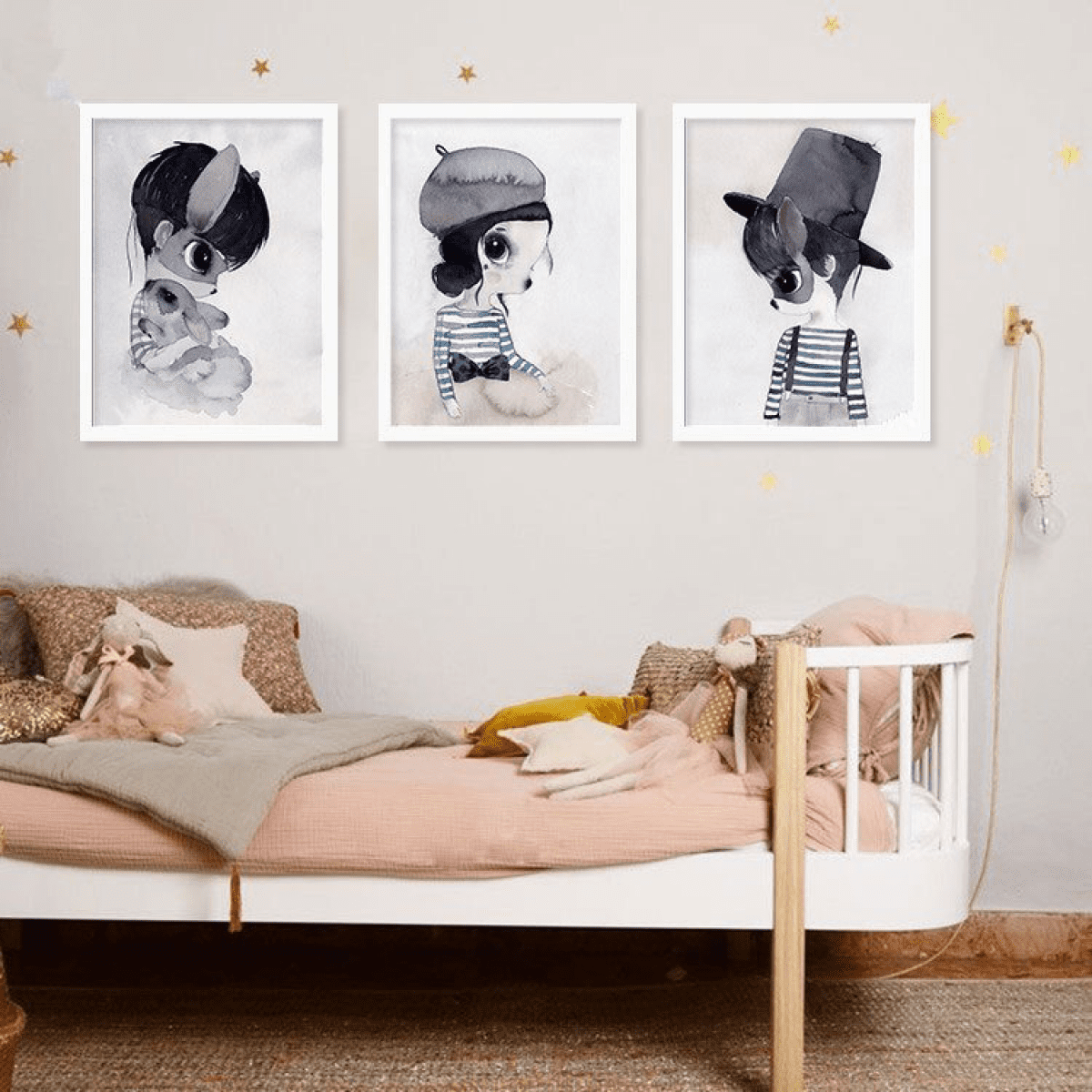 Alice Wall Art Watercolor Print Set of 3 Teen Room Decor Kids