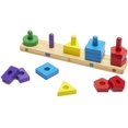 thumbnail image 1 of Tablero de Apilado y Clasificación Melissa & Doug Hecho de Madera Infantil Color y Forma, 1 of 2