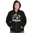 thumbnail image 3 of Love You To Mountains Hiking Couple Unisex Fleece Graphic Zip Up Hoodie Brisco Brands 2X, 3 of 5