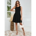 thumbnail image 2 of Chiclily Summer Dresses for Women Casual Beach Sleeveless Pleated Front Tank Dress with Pockets, Black S, 2 of 7