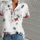 thumbnail image 2 of Blusa de manga corta con bolsillo estampado para mujer, 2 of 5