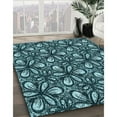 thumbnail image 3 of Ahgly Company Machine Washable Indoor Rectangle Transitional Deep Teal Green Area Rugs, 6' x 9', 3 of 7