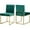 Green and Gold, variant on Contemporary Chic Modern, Contemporary Velvet Upholstered Dining Chair with Durable Metal Base, Set of 2, 18" W x 22" D x 32" H, Chic Dining Table Chairs
