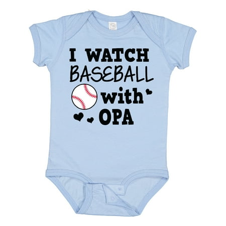 

Inktastic I Watch Baseball with My Opa Boys or Girls Baby Bodysuit