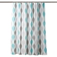 thumbnail image 5 of Mid Century Geo Shower Curtain, 72" x 72", Blue & Gray, 5 of 5