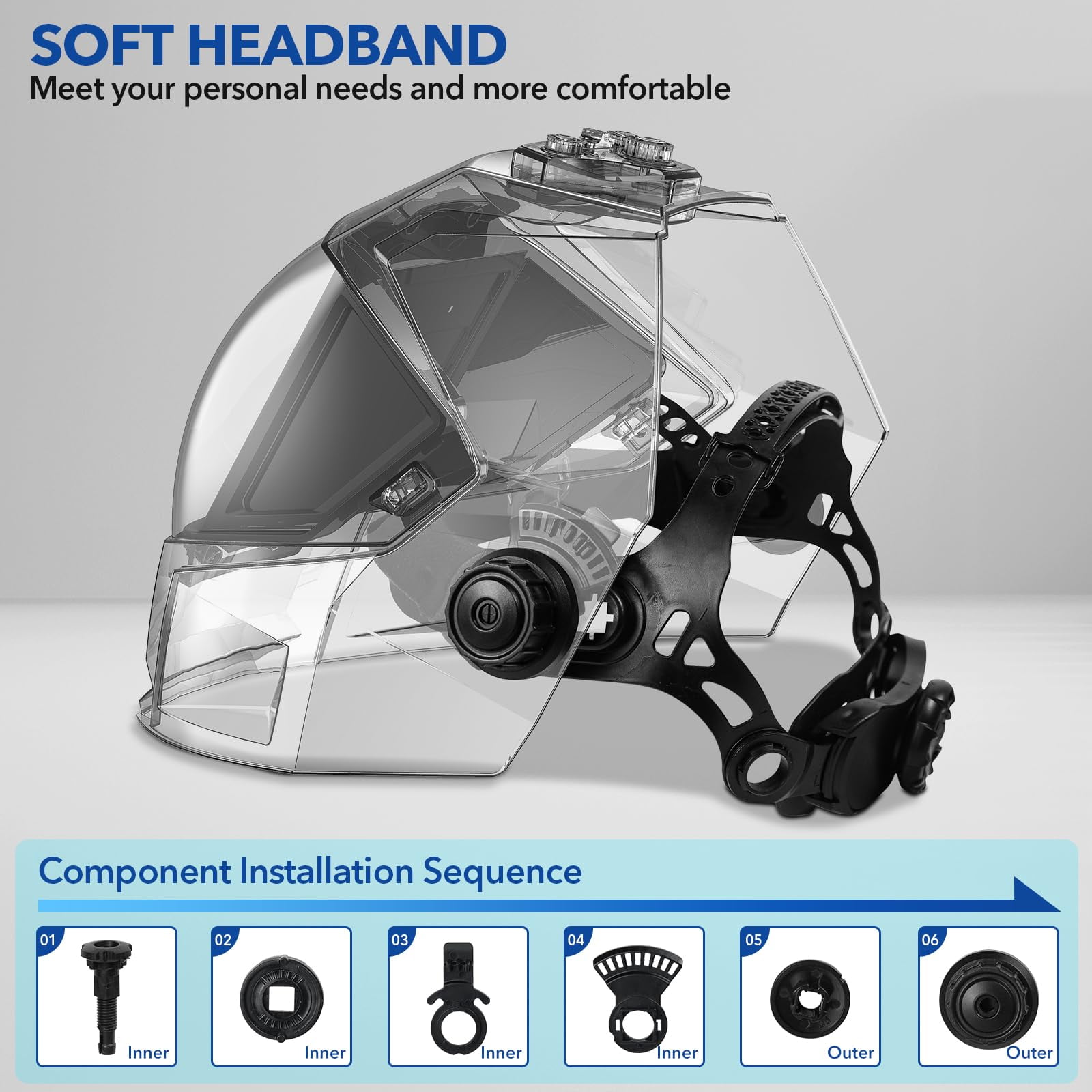 Panoramic View Welding Helmet Auto Darkening Welding Hood True Color 4 Arc Sensor Welding Mask Large Viewing 3.94" x 3.15" Wide Shade 4/5-9/9-13 Weld Helmet for TIG MIG ARC Weld