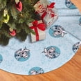 thumbnail image 2 of Falda para árbol de Navidad con puntadas, suave y divertida, decoración navideña de granja con cuello para árbol de Navidad de 48", 2 of 4
