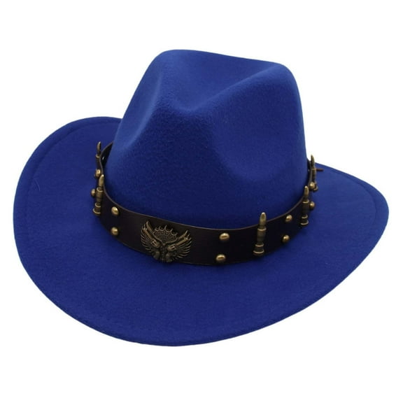 Men's Cowboy Hat Blue Cowboy Hat Women Classic Hat Fashion Hats for Men One Size