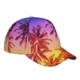 thumbnail image 3 of Fotbe Palm Trees At Sunset Baseball Cap, Palm Trees At Sunset Print Dad Hat,Outdoor Hat,Adjustable Sports Cap, Perfect For Activities, 3 of 9