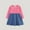 H Pink, variant on NAISIBABY Girls Long Sleeve Dress, Fit Cotton Crew Neck Color Block Kids Causal Ruffle Dress Dark Blue 3-4T