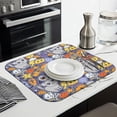 thumbnail image 3 of Halloween Cute Icons Collage Pattern Dish Drying Mat for Kitchen 1 Pack, Ultra Absorbent Microfiber Dishes Drainer Mats,16x18in(41x46cm), 3 of 6