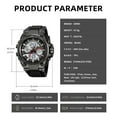 thumbnail image 3 of Men's Watches Outdoor Sports Waterproof Military Watch Tactical Digital Analog Wrist Watch Date Multi Function Led Large Face Alarm Stopwatch for Man, 3 of 16