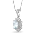 thumbnail image 3 of JewelersClub 1 1/7 Carat T.G.W. Aquamarine And White Diamond Accent Sterling Silver Pendant, 18", 3 of 4