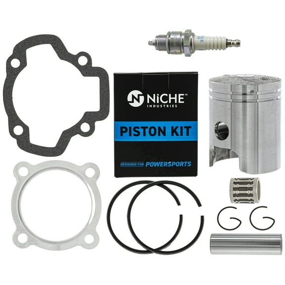 Niche Standard Bore Top End Repair Kit for Yamaha Yamahopper QT50 3PT-11351 18U-11631-00-A0 1979-1987 MK1001134