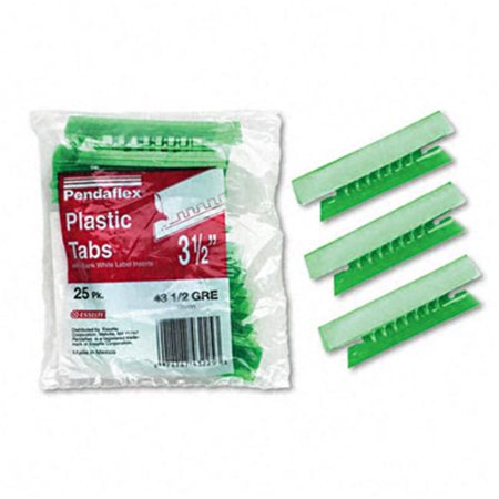 Pendaflex Rack Pendaflex 43-1/2-GRE Hanging File Folder Tabs- 1/3 Tab- 3 1/2 in- Green ...