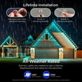 thumbnail image 4 of Enbrighten 100ft Wi-Fi Eternity Lights, Permanent Outdoor Lights, 72 LEDs, Smart LED Eaves Lights for Christmas, Halloween, Party, Game Day and More, 4 of 9