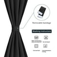 thumbnail image 5 of PiccoCasa 1 Panel Door Curtains Home Blackout Window Curtains, Black W54" x L40", 5 of 7