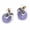 Lavender, variant on SNGIA 18K Gold Plated Tiger Eye Interlock Stud Earrings for Women, Round Statement Design
