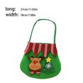 thumbnail image 2 of Bearachild Bolso de mano con patrón de Papá Noel, bolsa de regalo, bolsa de dulces elástica ligera, bolsillo con cordón de muñeco de nieve para niños Kits de decoración para fiestas Alce Bearachild HA069620-03, 2 of 6