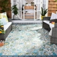 thumbnail image 2 of SAFAVIEH Barbados Corwin Floral Indoor/Outdoor Area Rug, Ivory/Light Blue, 8' x 10'5", 2 of 11
